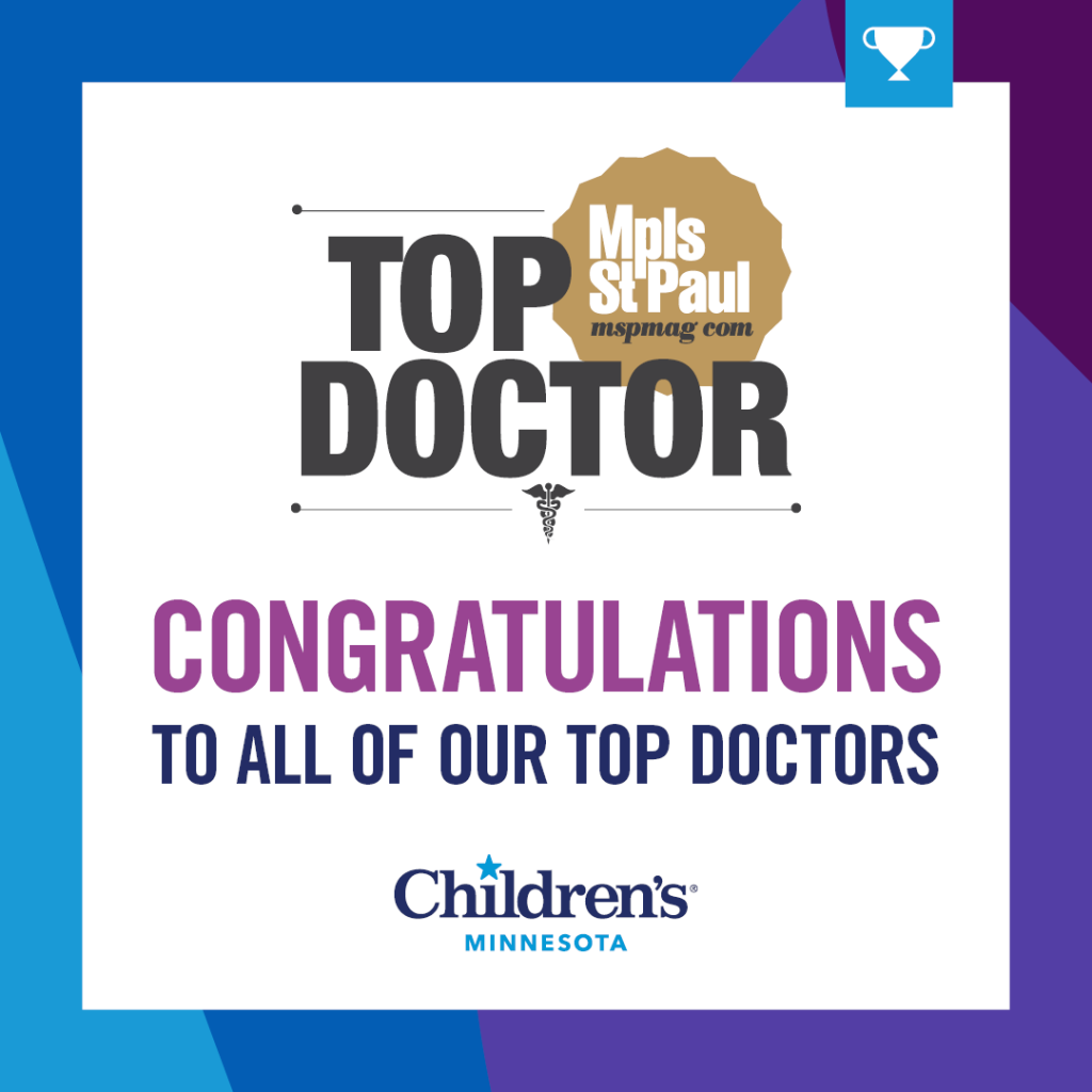 168 Children’s Minnesota physicians recognized as Top Doctors by Mpls